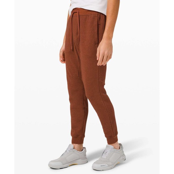 Lululemon 2021 At Ease Jogger Heathered Dark Terracotta / Black Men's Size Large - Picture 3 of 12